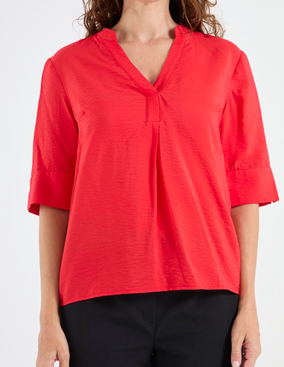 Blusa manga al codo para mujer 5
