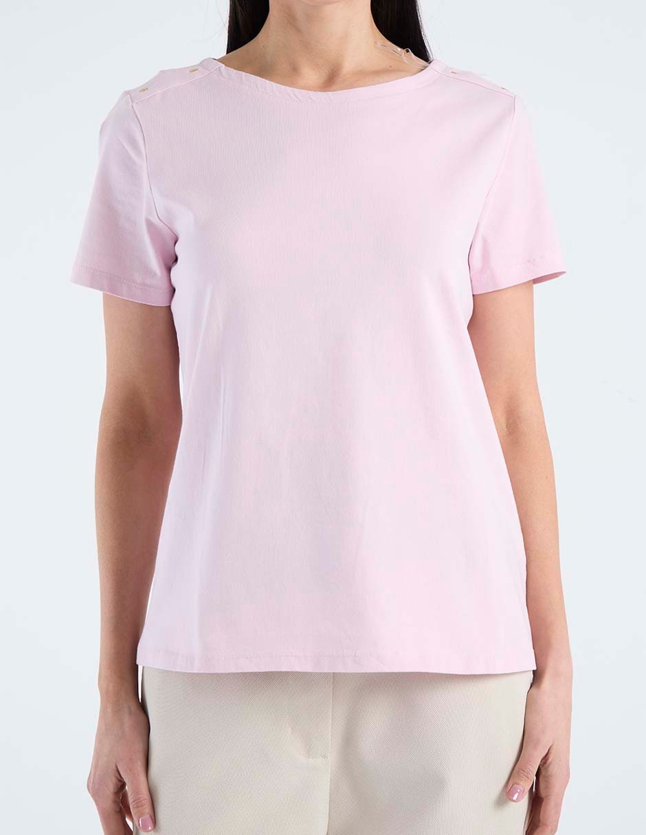 Playera Manga Corta Cuello Redondo Para Mujer 7
