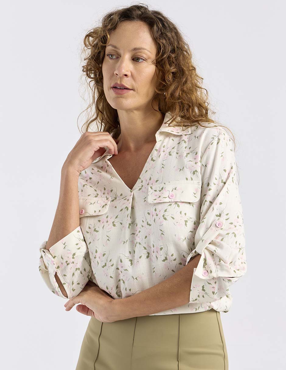 Blusa manga 3/4 para mujer