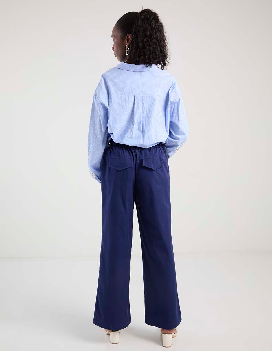 Pantalón de vestir amplio para mujer 2