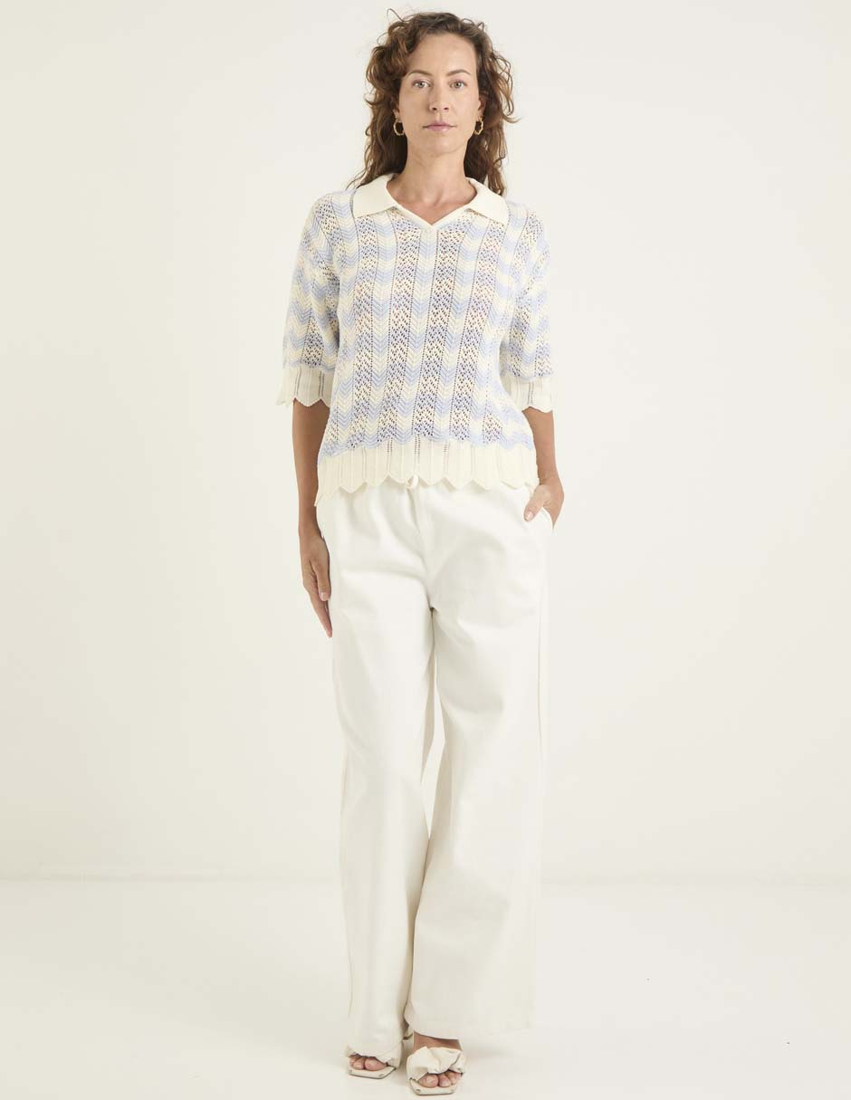 Blusa manga al codo para mujer 3