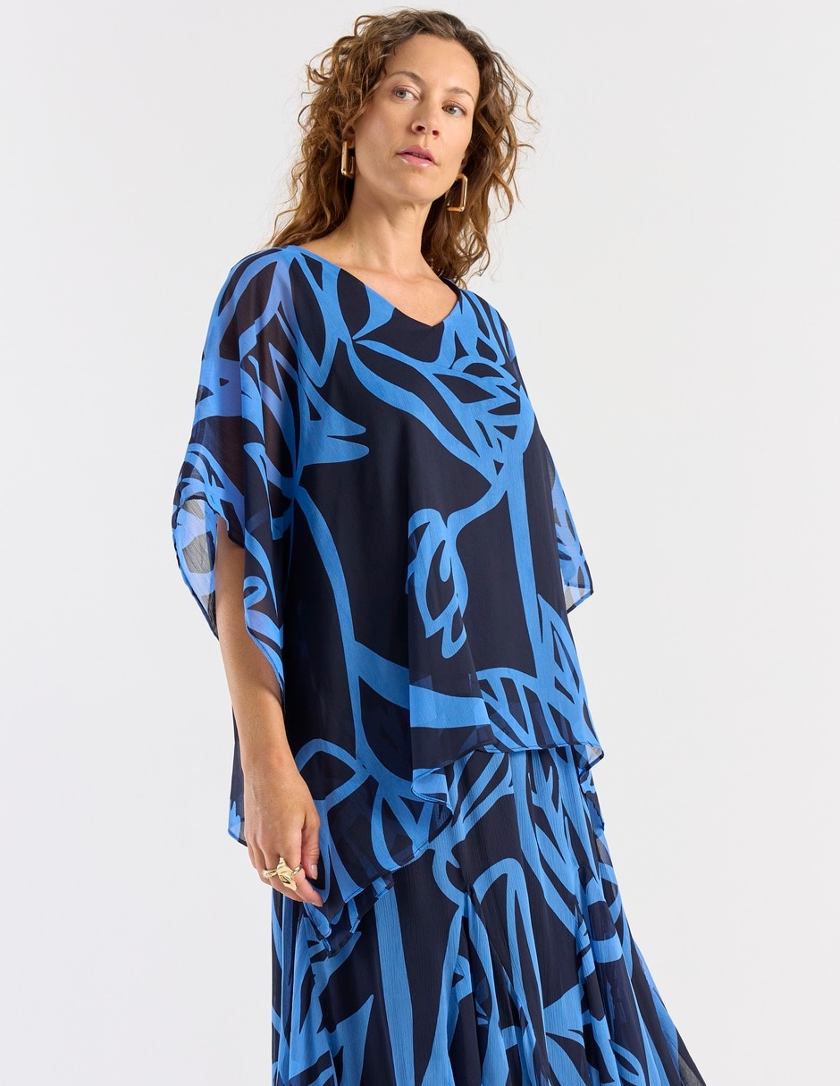 Blusa La Mode manga al codo para mujer 2