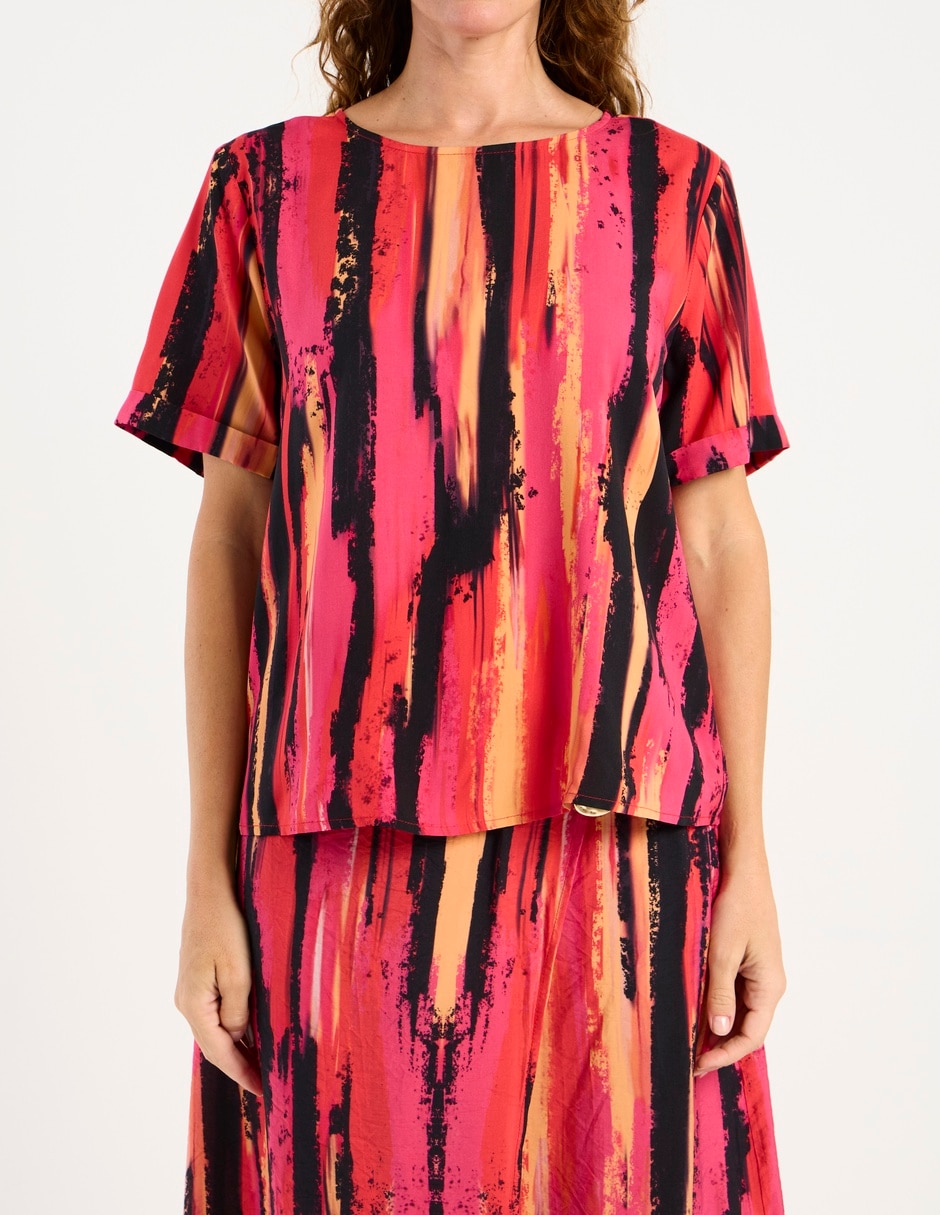 Blusa manga corta para mujer 7