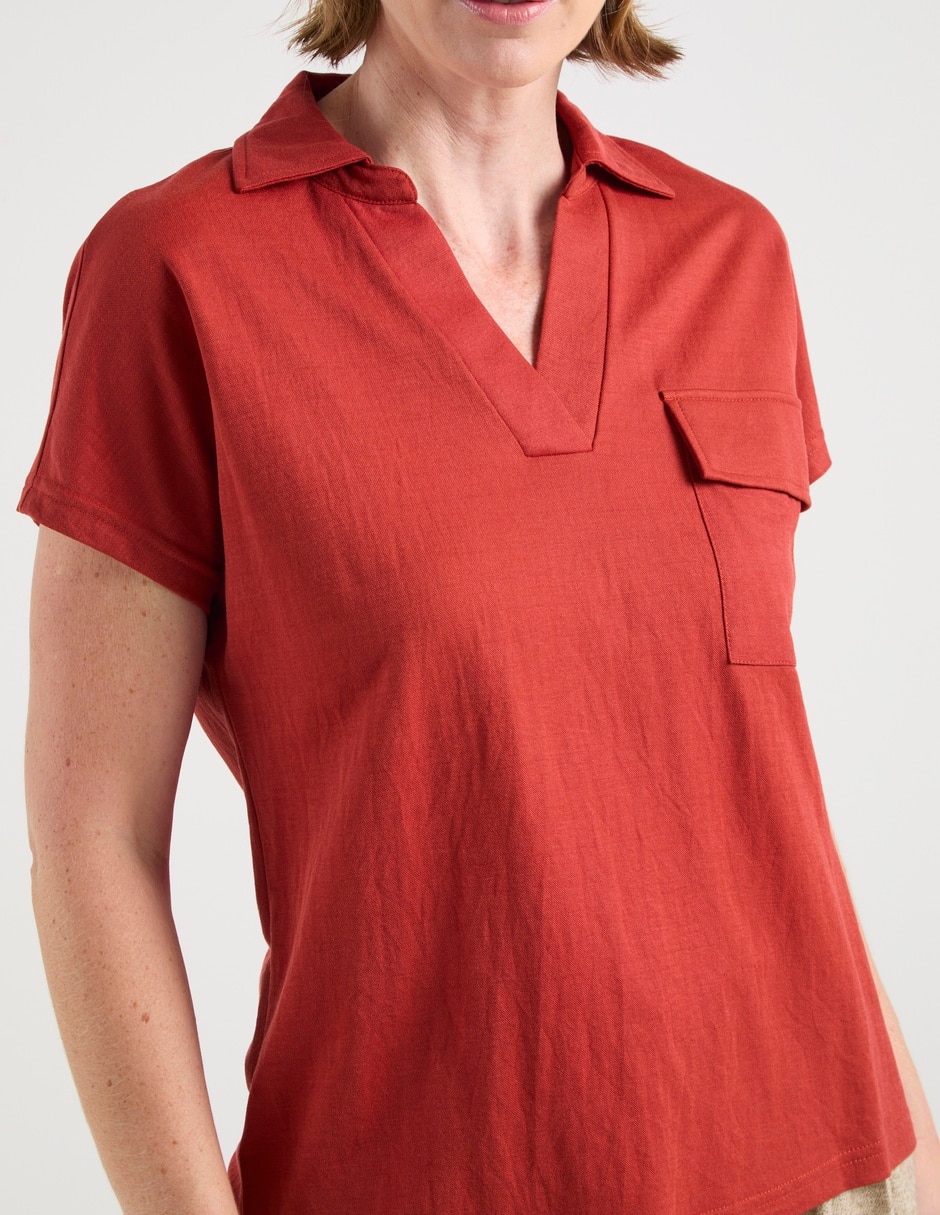 Blusa manga corta para mujer 5