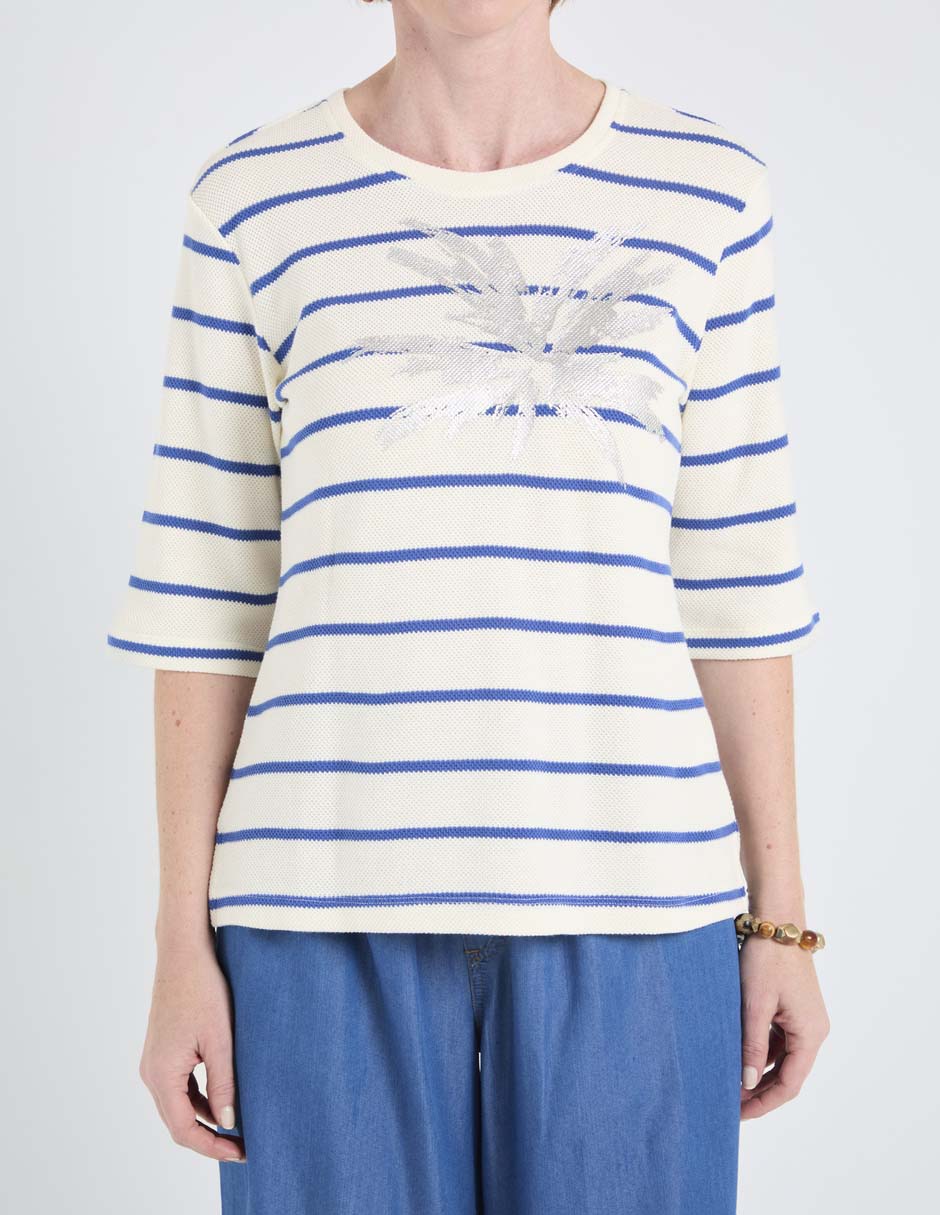 Blusa manga al codo para mujer 5
