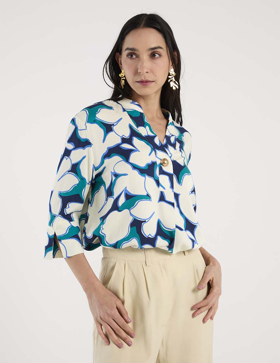 Blusa manga 3/4 para mujer Blusa manga 3/4 para mujer