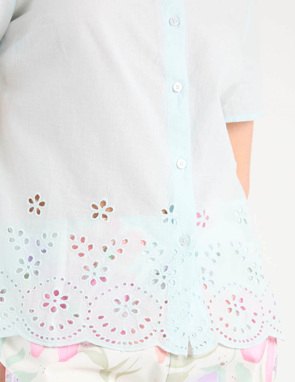 Blusa manga corta para mujer 5