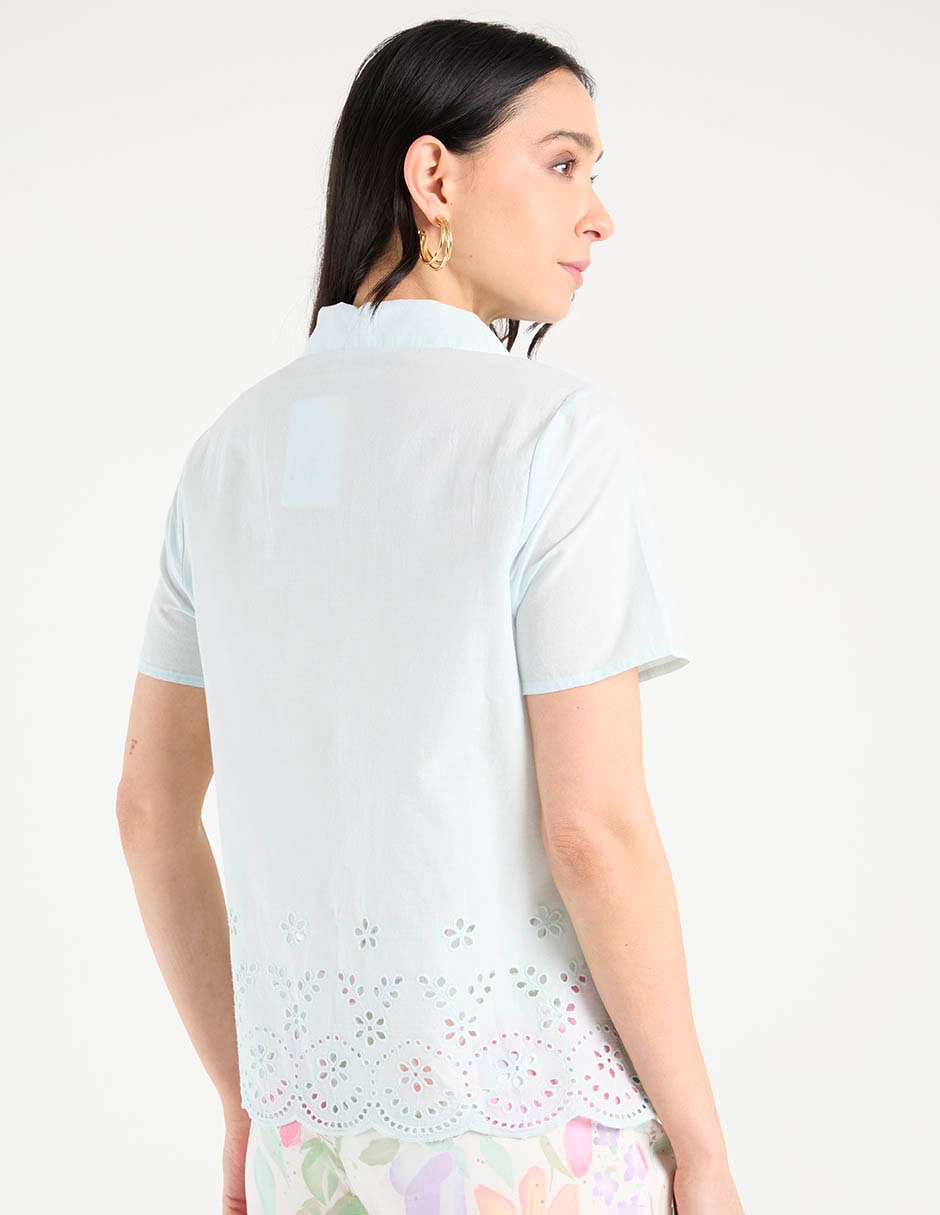Blusa manga corta para mujer 6