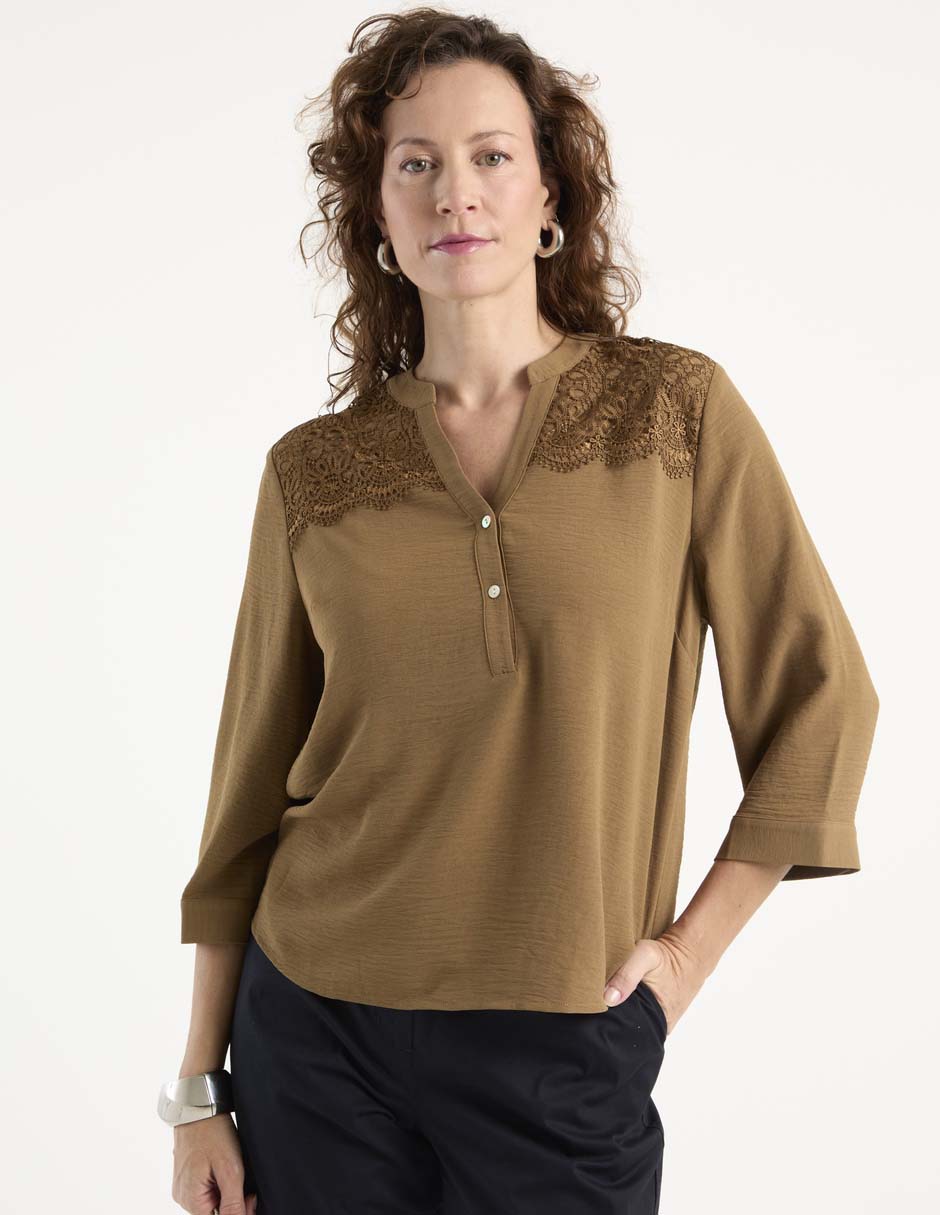 Blusa manga 3/4 para mujer