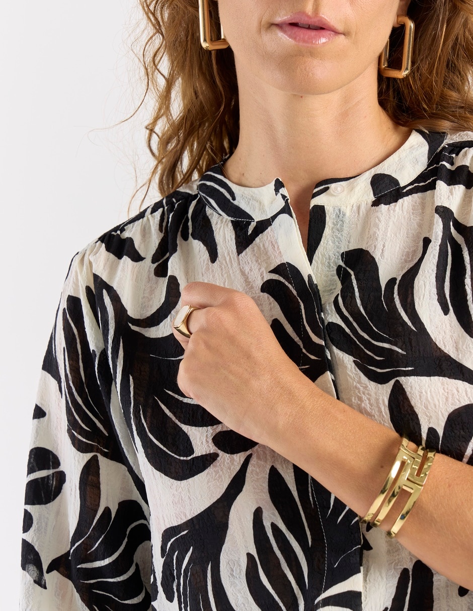 Blusa La Mode manga 3/4 para mujer 5