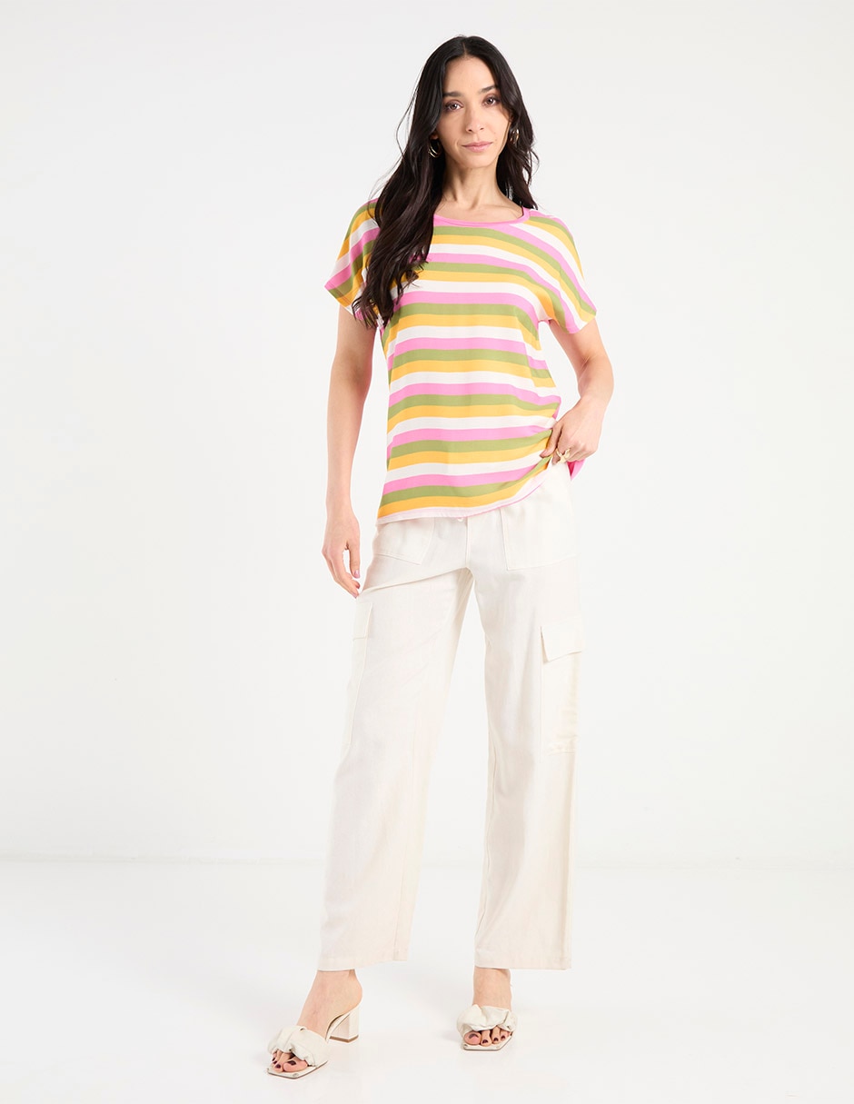 Blusa manga corta para mujer 3
