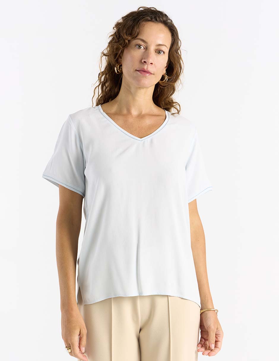 Blusa manga corta para mujer