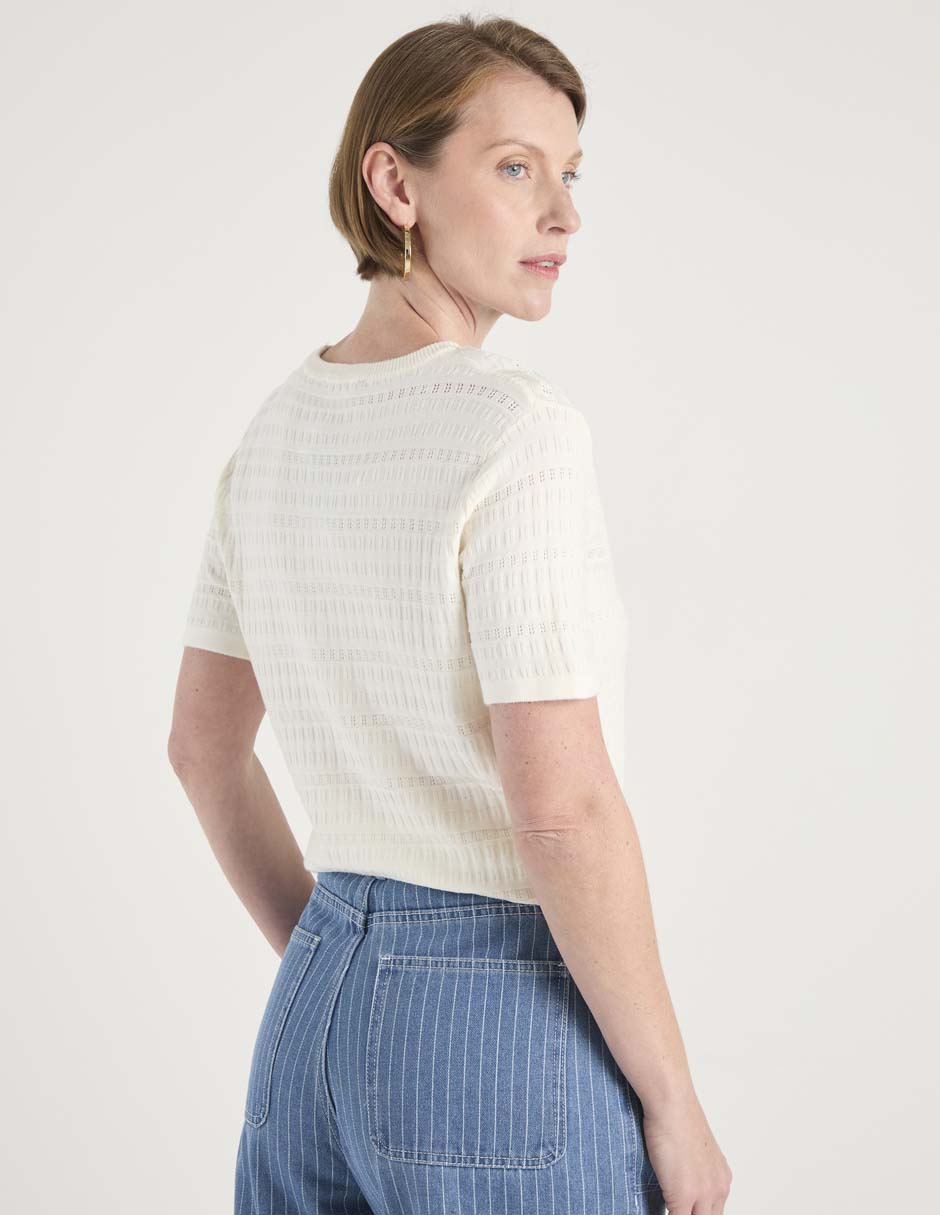 Suéter cuello redondo para mujer 2