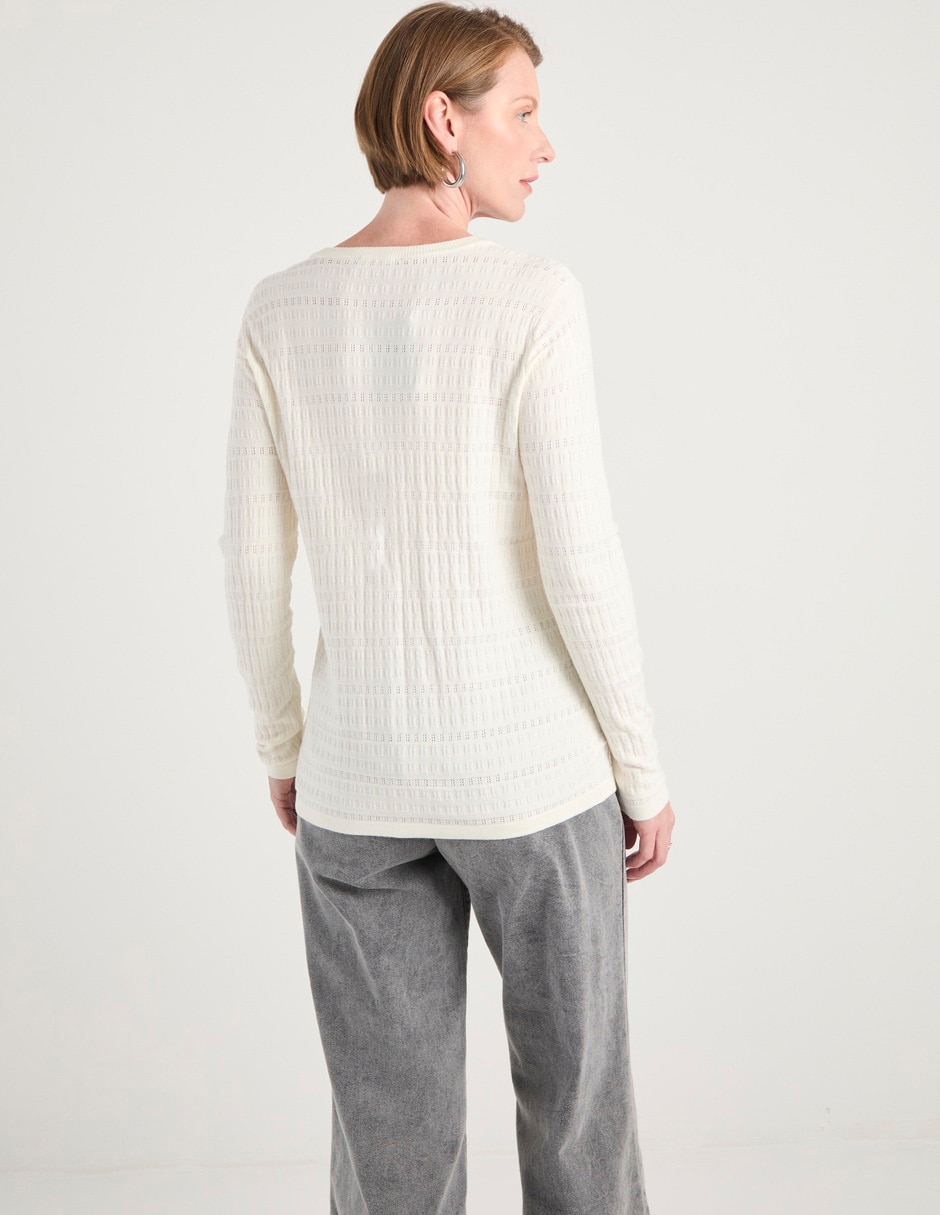 Suéter cuello redondo para mujer 2