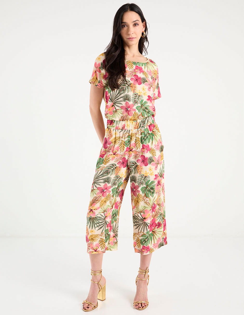 Pantalón capri amplio para mujer 3