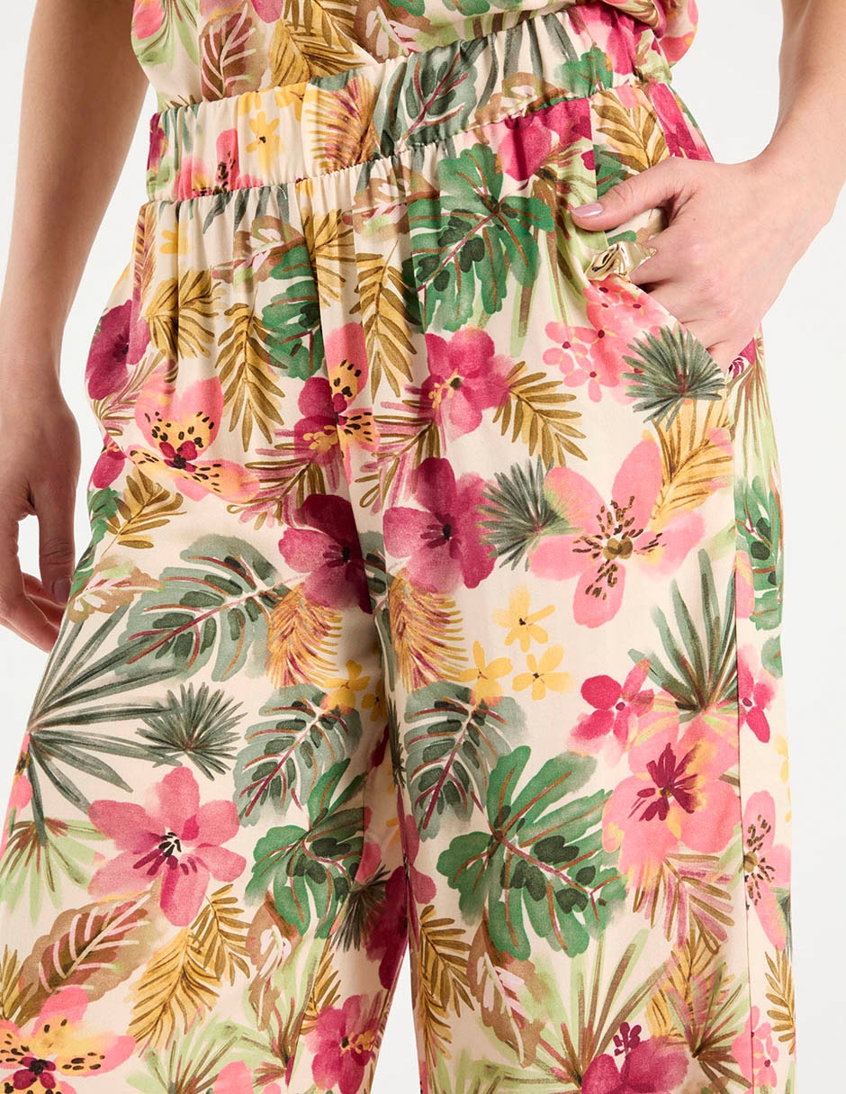 Pantalón capri amplio para mujer 4