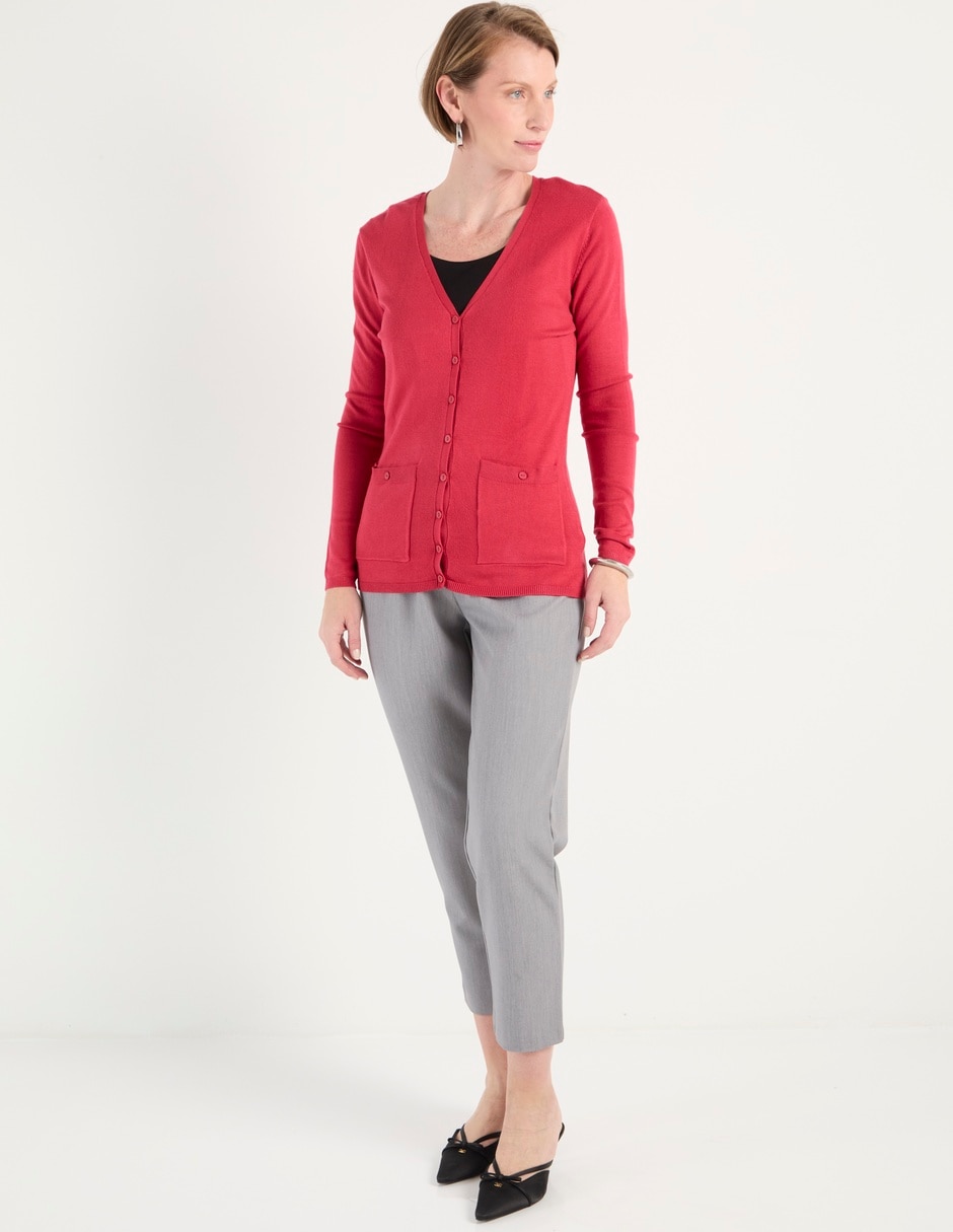 Suéter cuello V para mujer 3