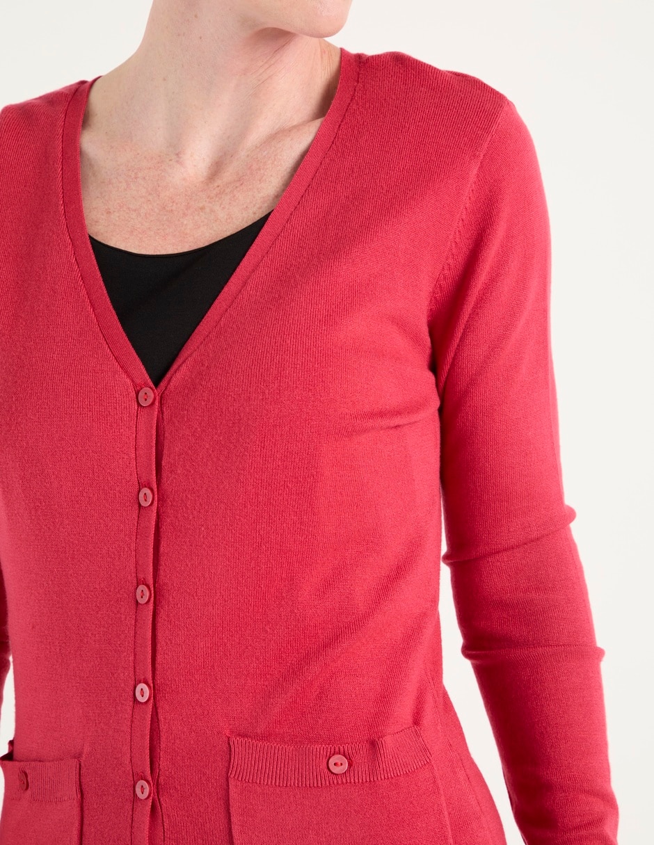 Suéter cuello V para mujer 4