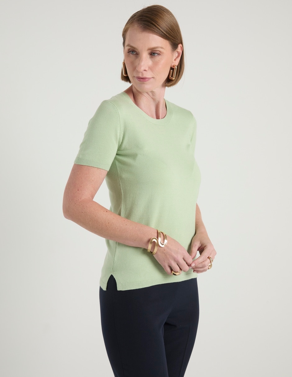 Suéter cuello redondo para mujer 2