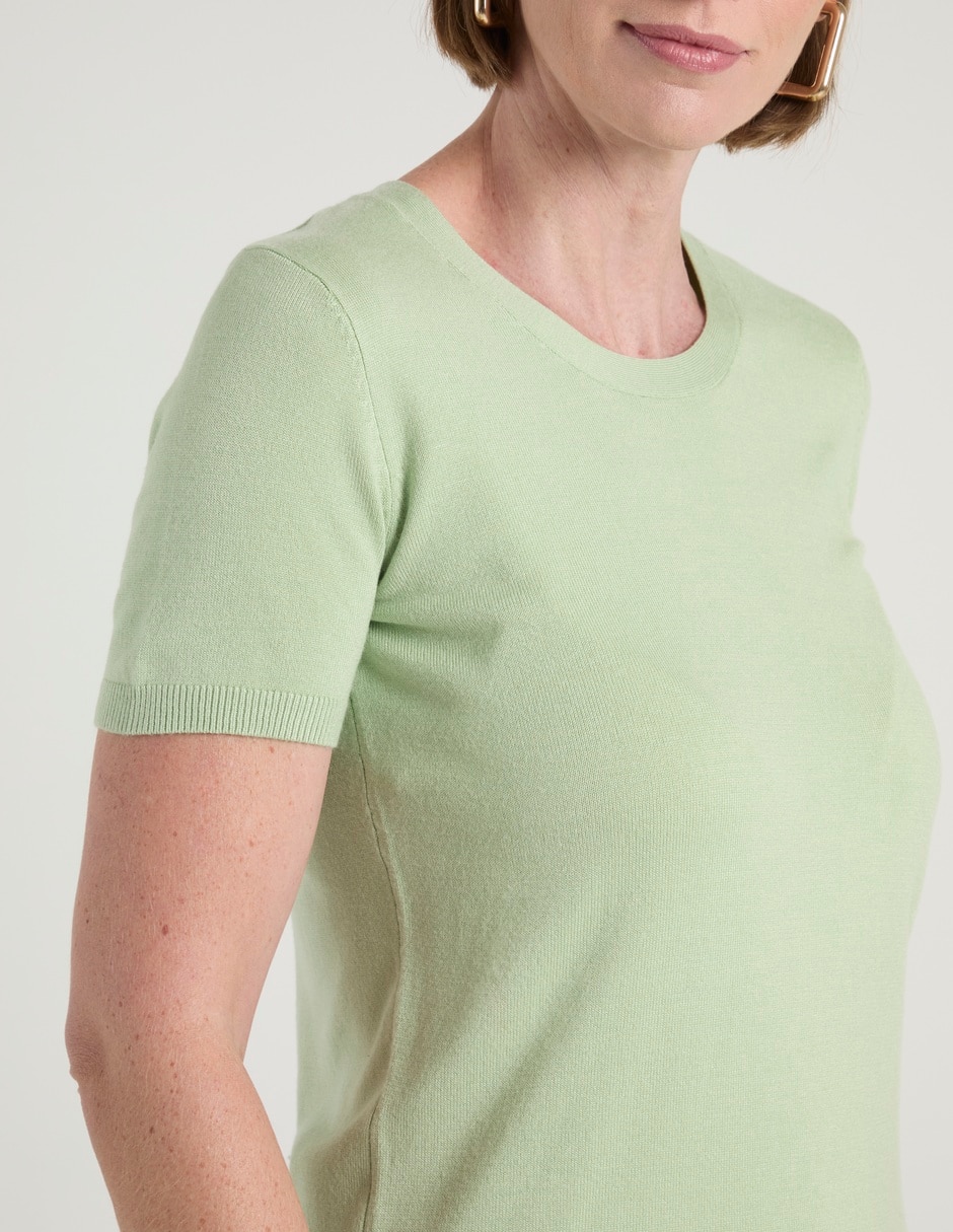 Suéter cuello redondo para mujer 4