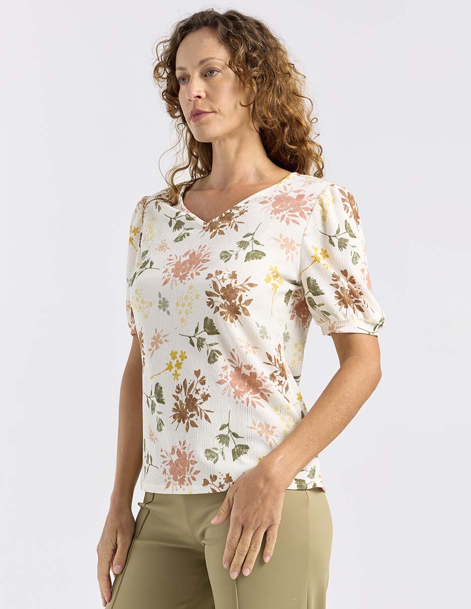 Blusa manga corta para mujer