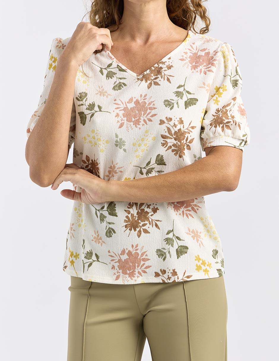 Blusa manga corta para mujer 4