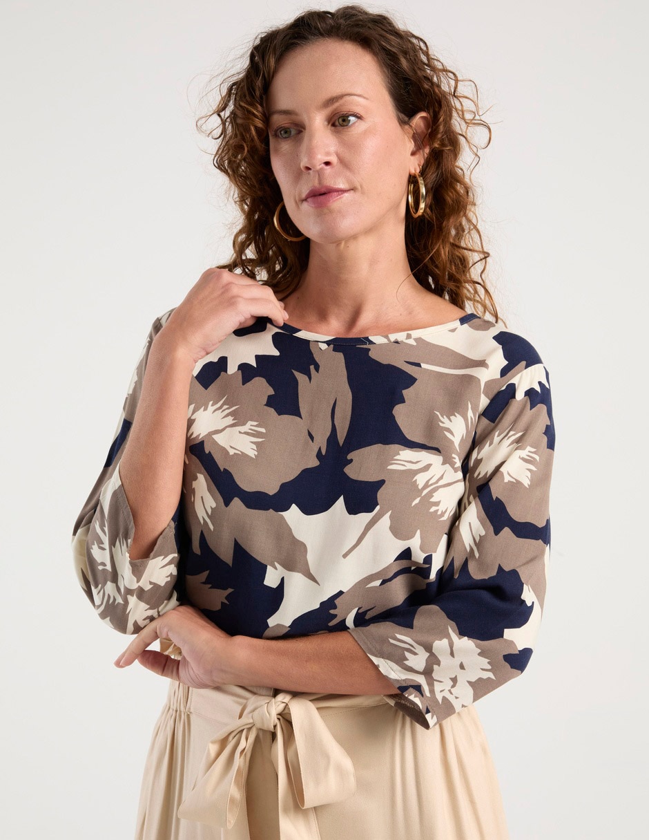 Blusa manga 3/4 para mujer Blusa manga 3/4 para mujer