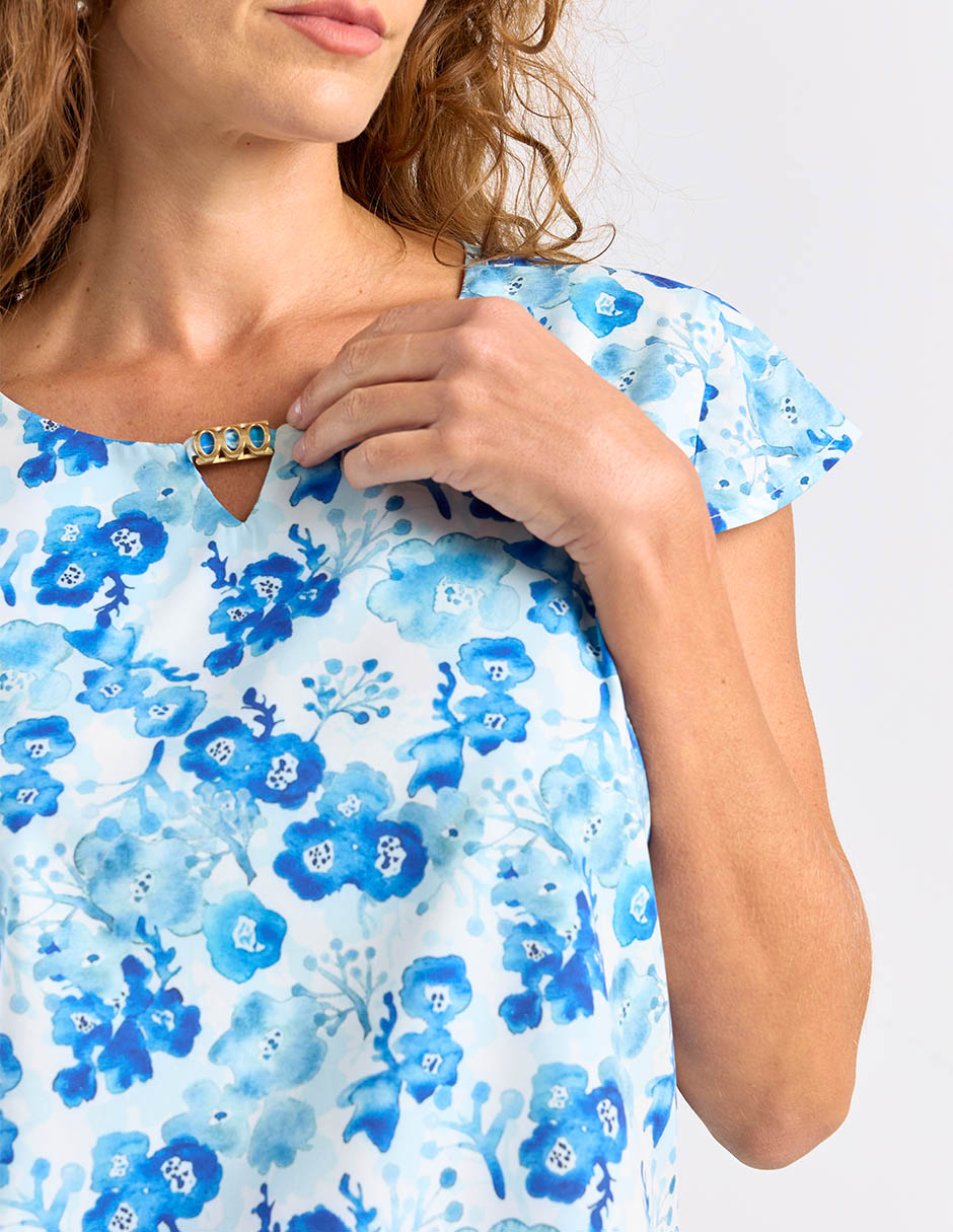 Blusa manga corta para mujer 4