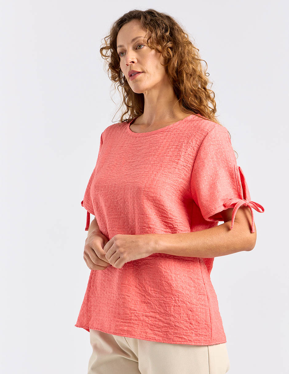 Blusa manga corta para mujer