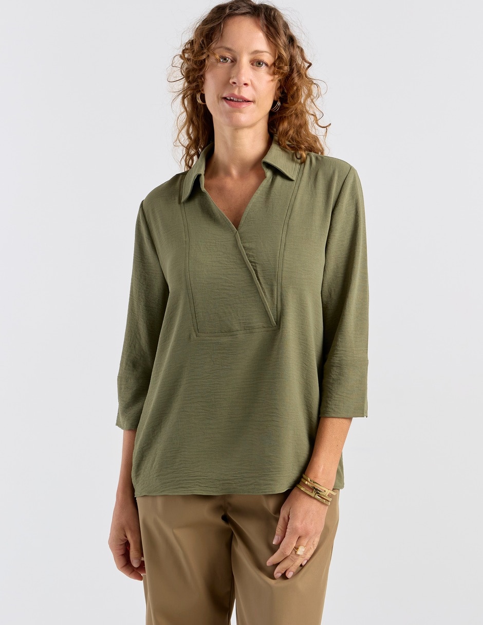 Blusa La Mode manga 3/4 para mujer 2