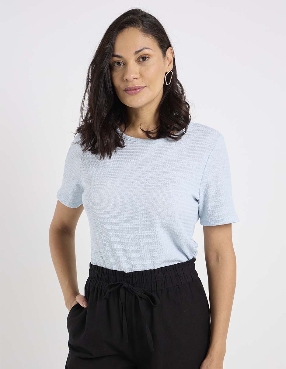 Playera manga corta cuello redondo para mujer Playera manga corta cuello redondo para mujer