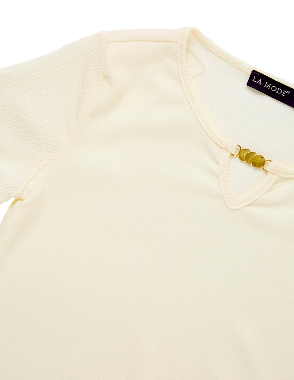Blusa manga corta para mujer 5