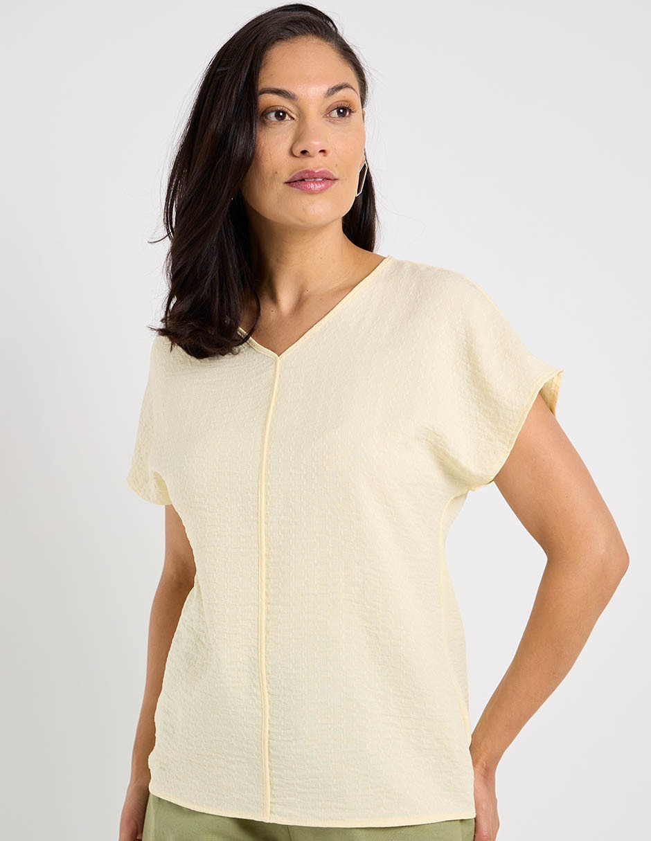 Blusa manga corta para mujer