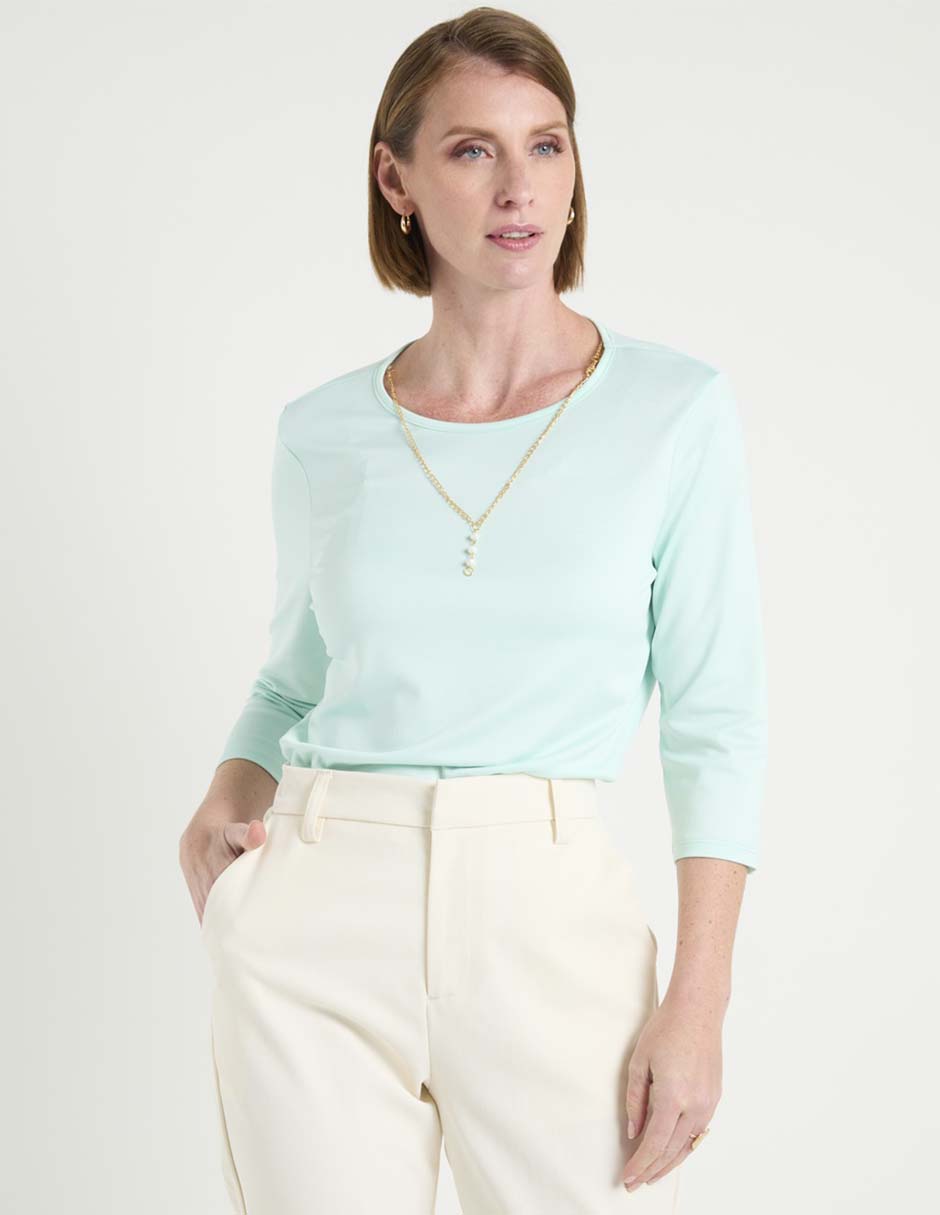 Blusa manga 3/4 para mujer