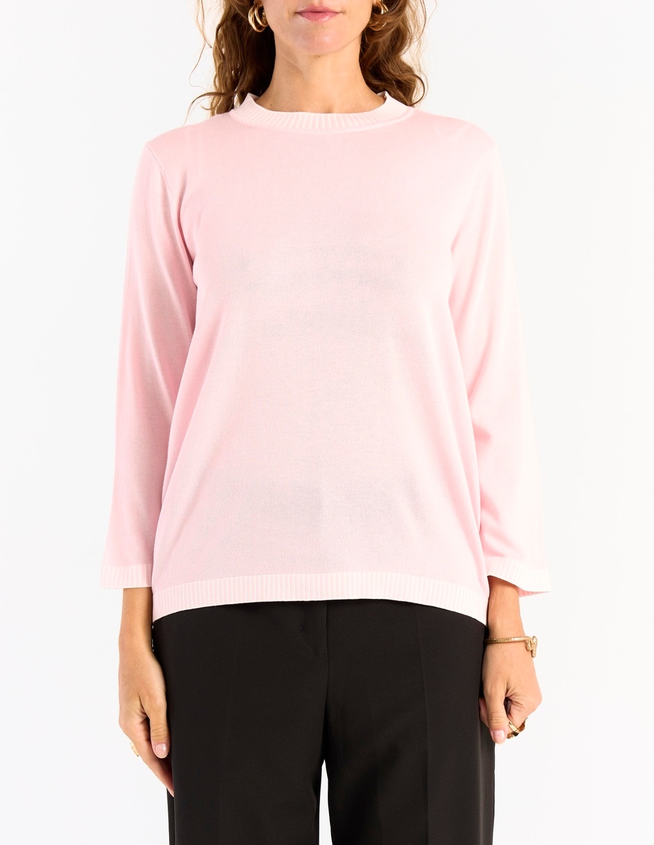 Suéter cuello redondo para mujer 4
