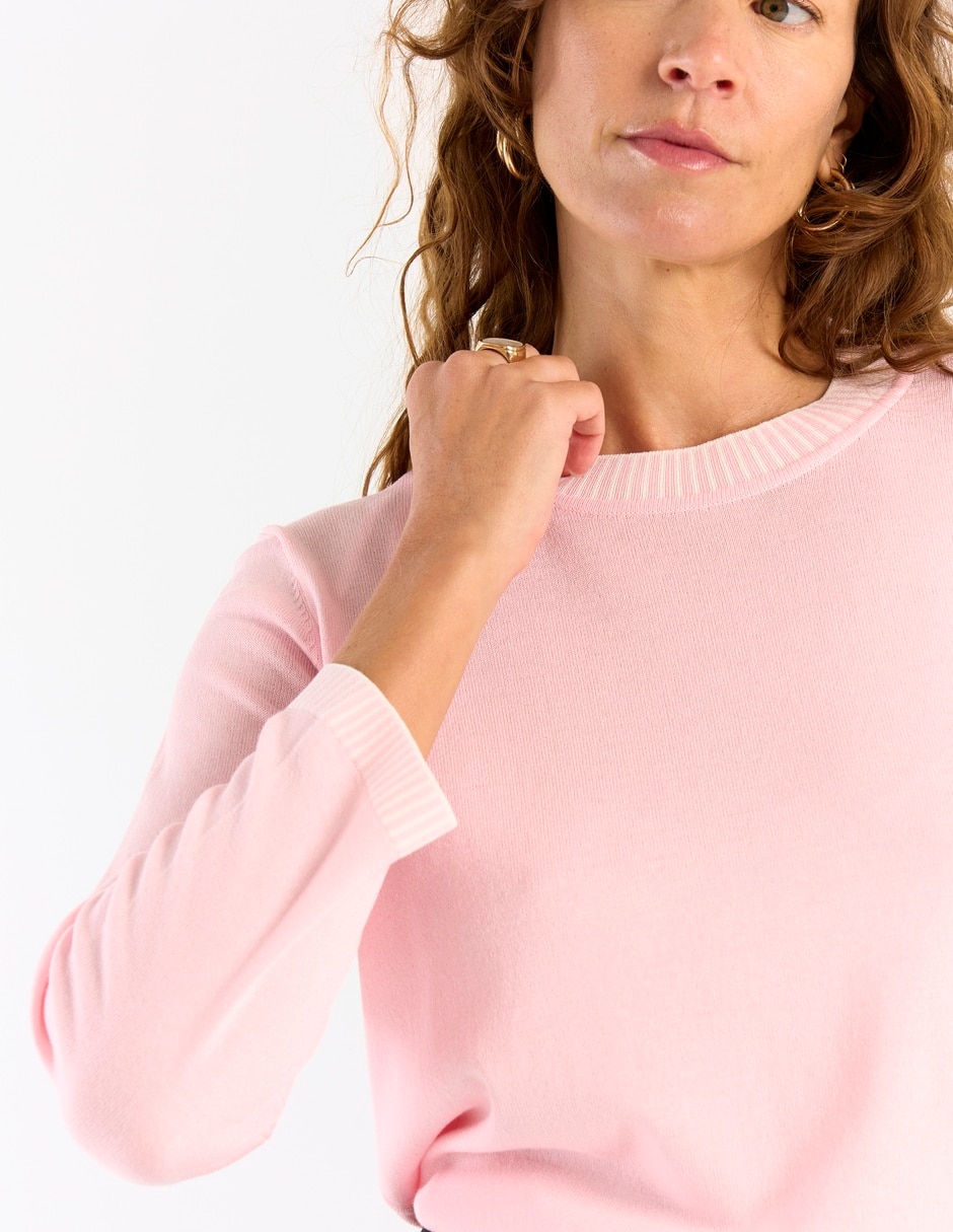 Suéter cuello redondo para mujer 5