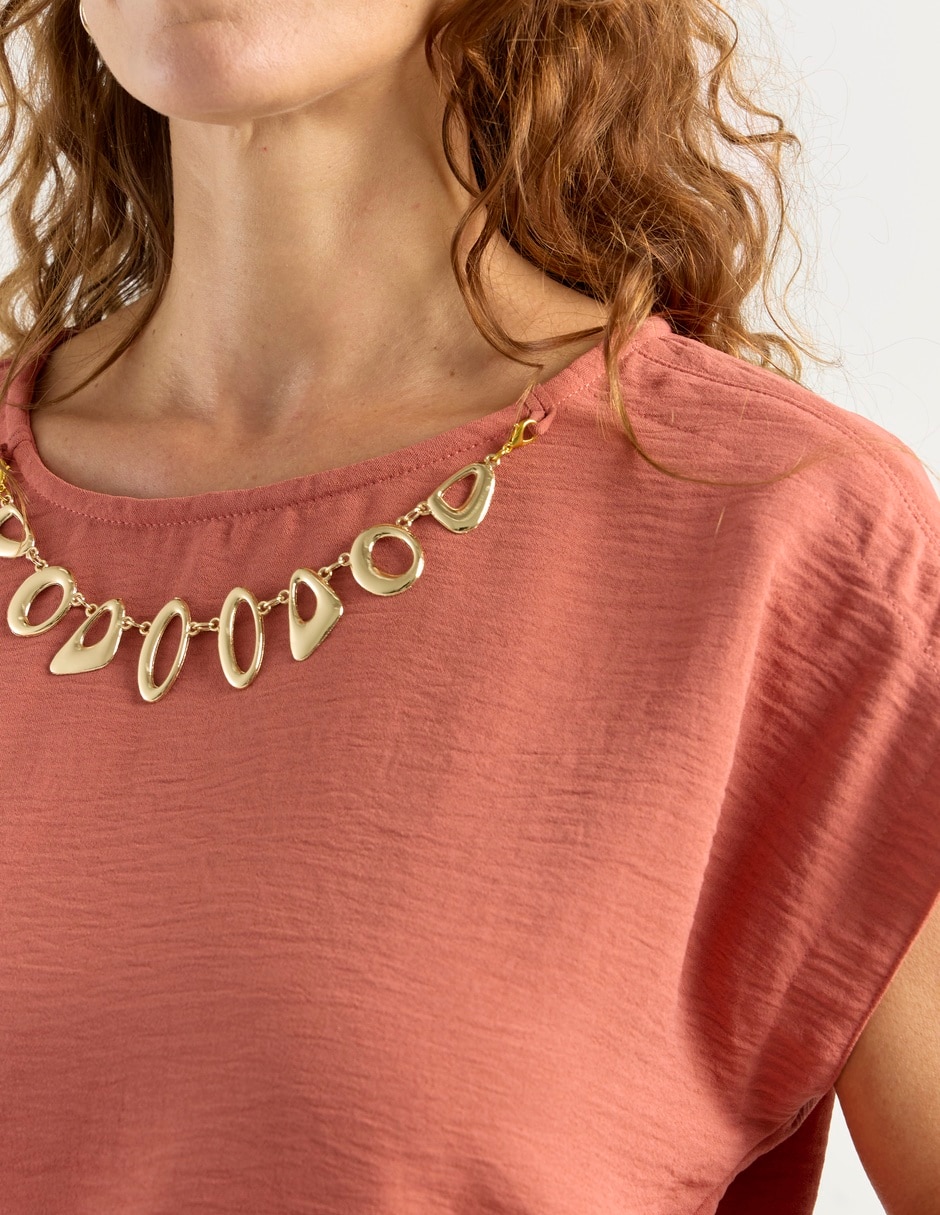Blusa manga corta para mujer 4
