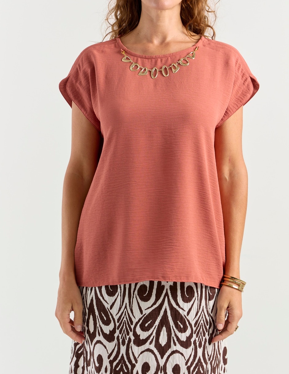 Blusa manga corta para mujer 7