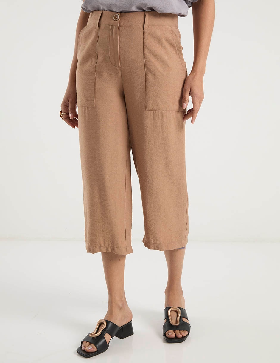 Pantalón capri straight para mujer Pantalón capri straight para mujer
