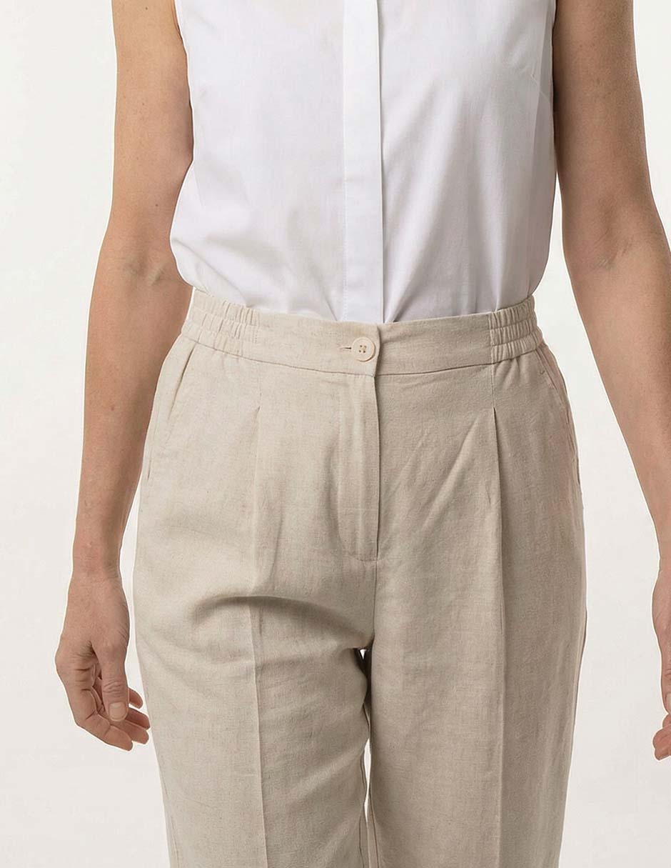 Pantalón capri recto para mujer 4