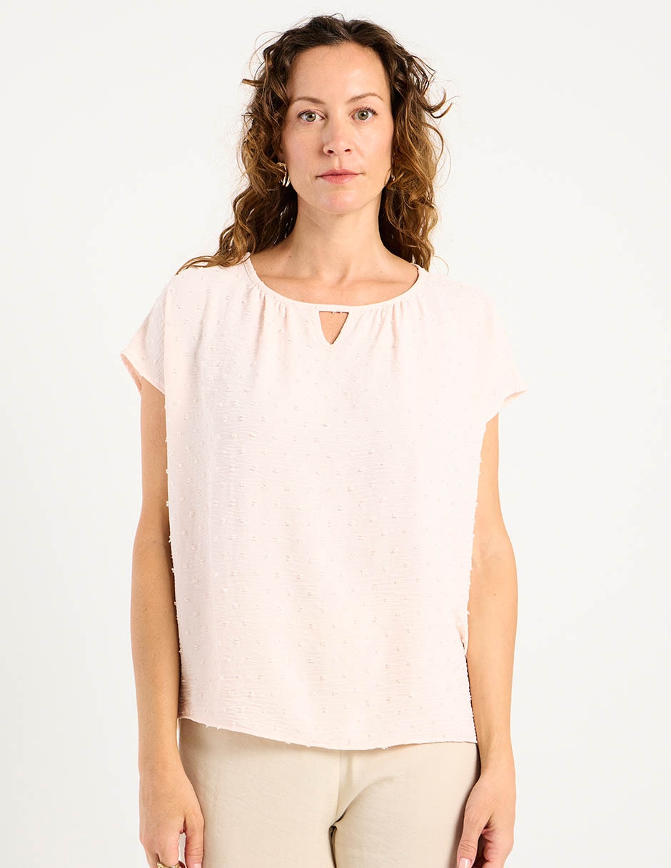 Blusa manga corta para mujer