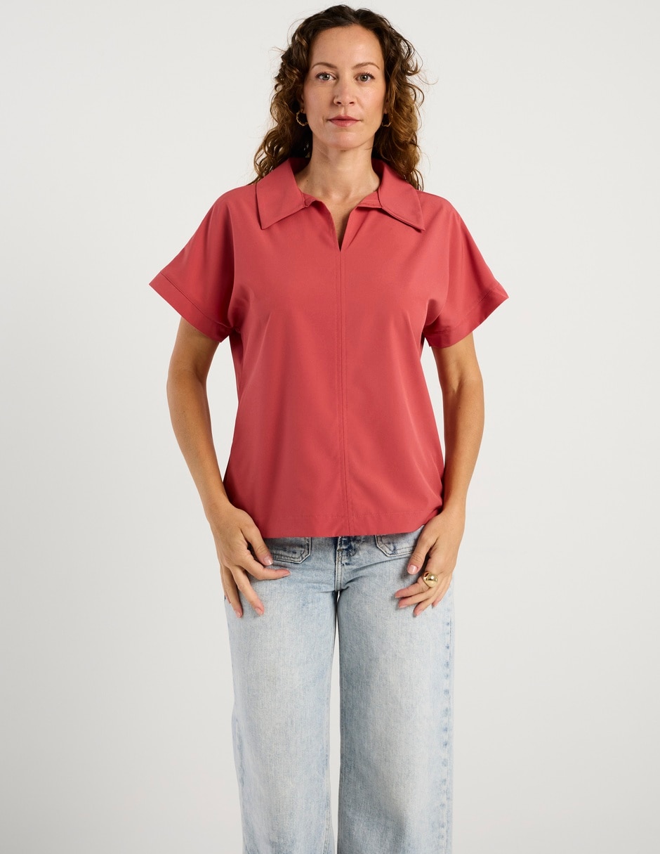 Blusa manga corta para mujer