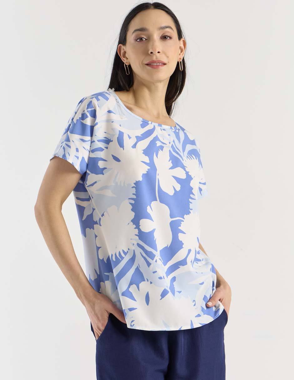 Blusa manga corta para mujer