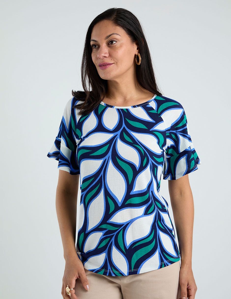 Blusa manga corta para mujer