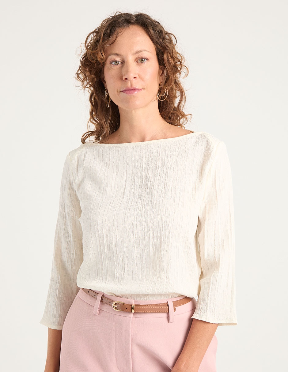 Blusa manga 3/4 para mujer