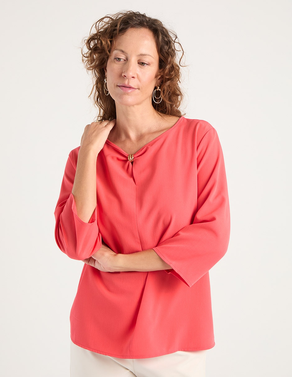 Blusa manga 3/4 para mujer