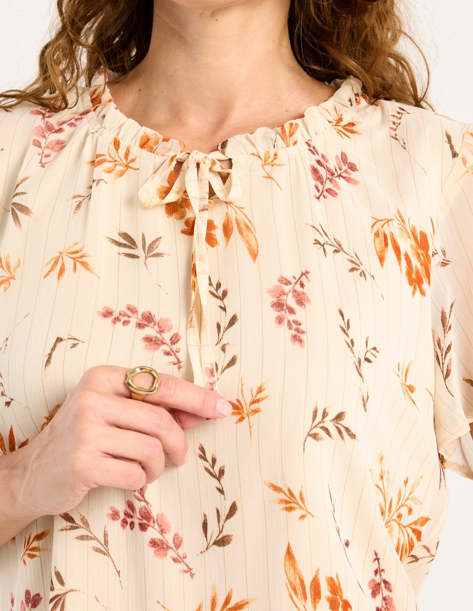 Blusa manga corta para mujer 4