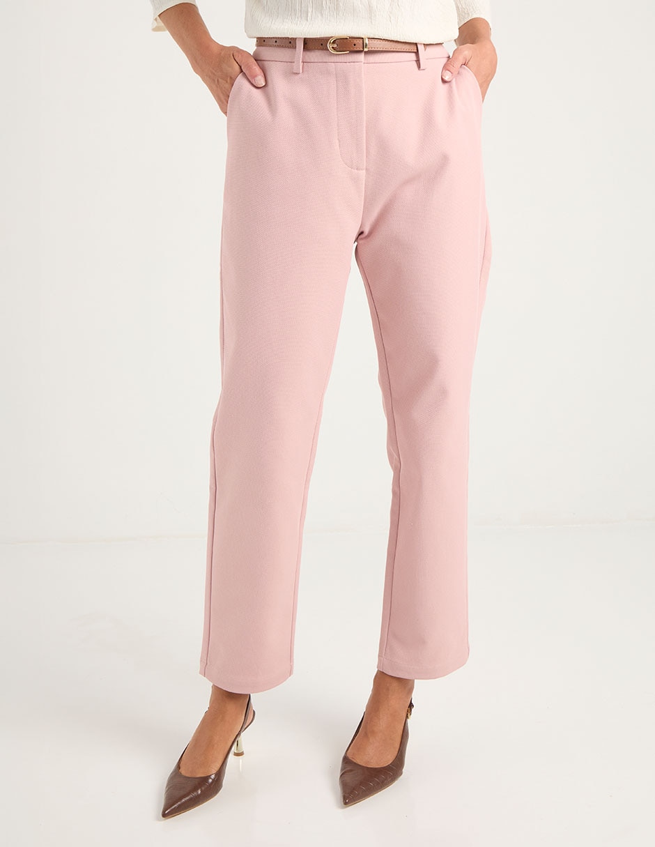 PANTALON LA MODE, 28, MALVA SUAVE LISO