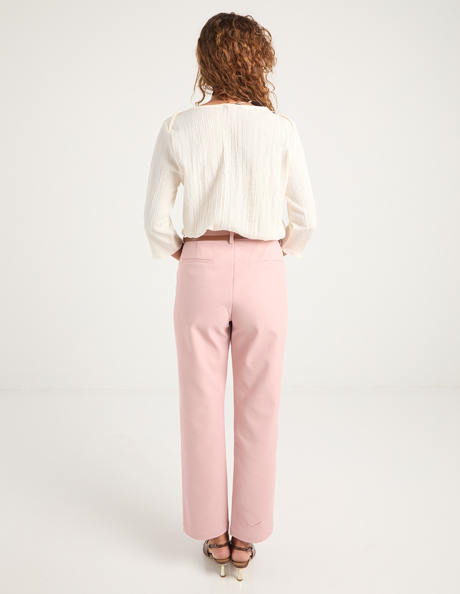 PANTALON LA MODE, 28, MALVA SUAVE LISO