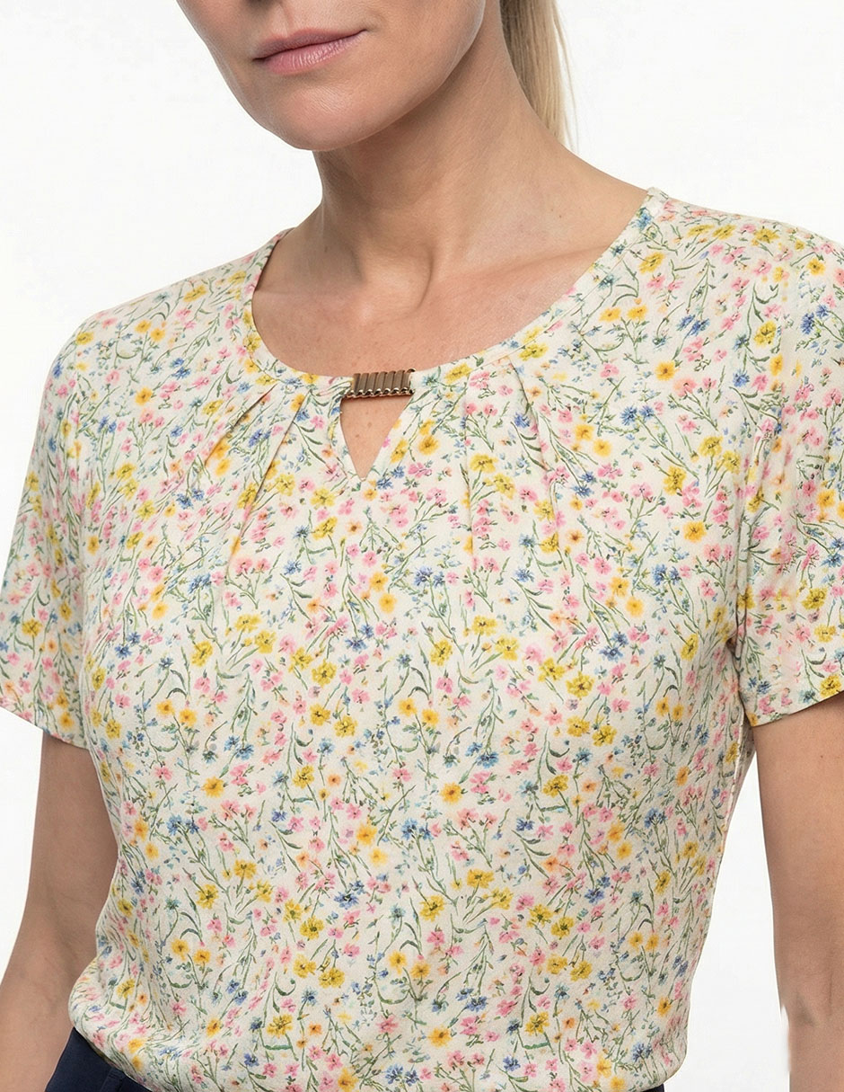 Blusa manga corta para mujer 4
